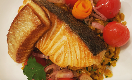 Chef Recipe: Spice Salmon with Carrot Farro