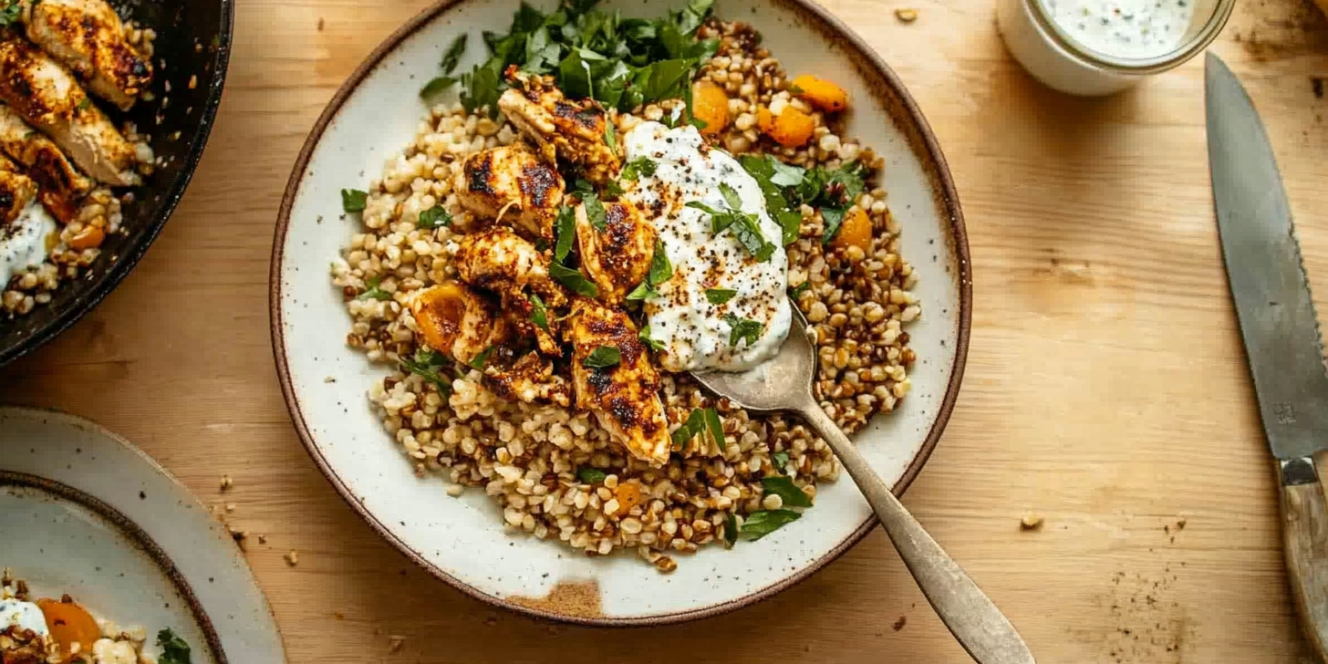 Aleppo Yogurt Chicken Grain Bowls