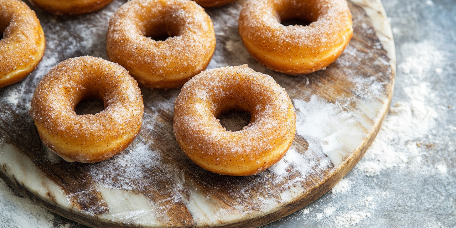 Baked Apple Cider Doughnuts with Pumpkin Spice Sugar
