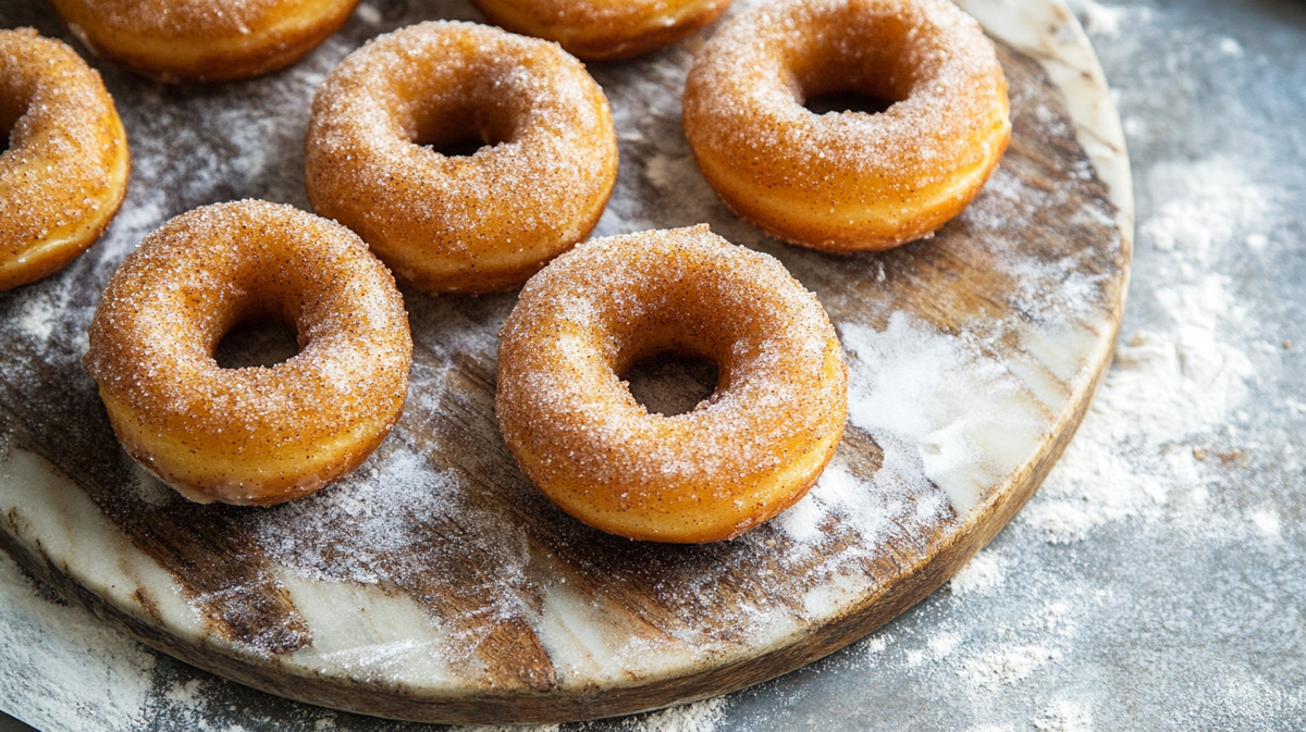 Baked Apple Cider Doughnuts with Pumpkin Spice Sugar