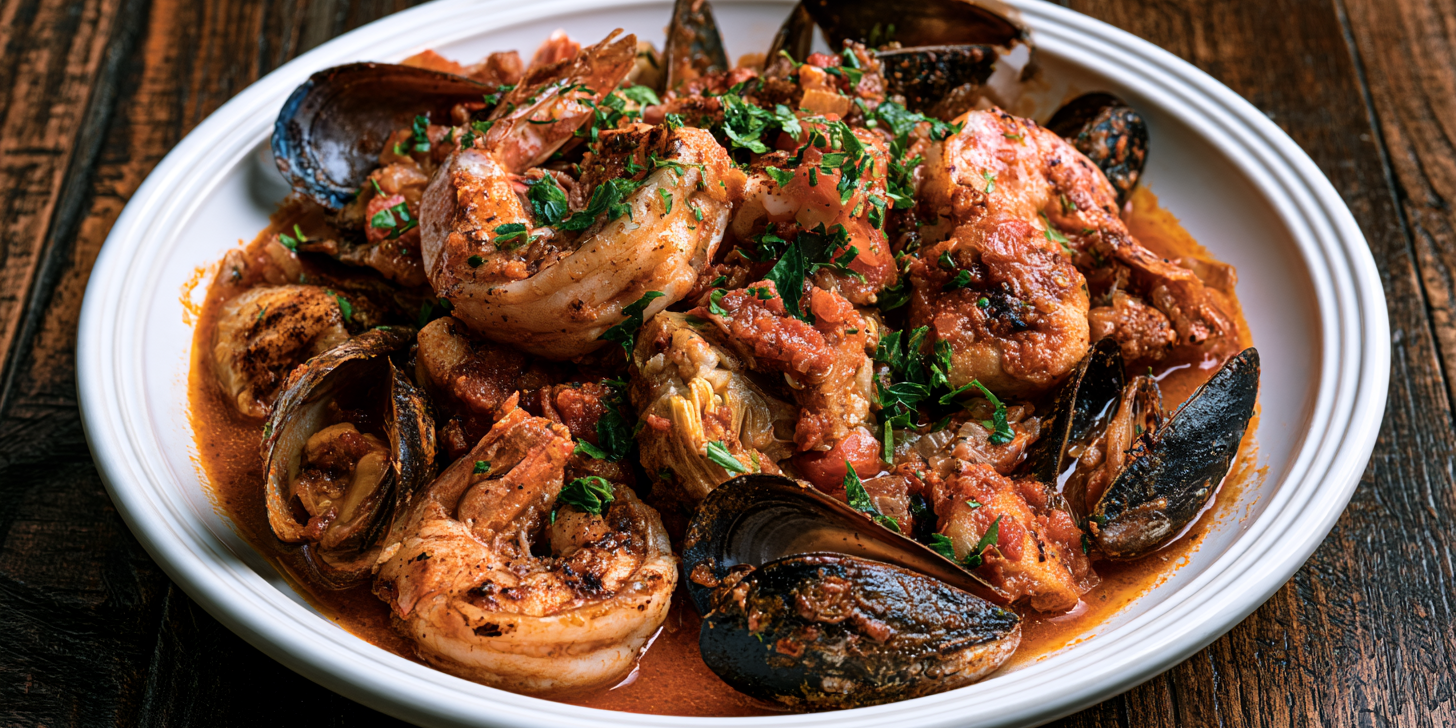 Bouillabaisse with Harissa Seasoning with Harissa