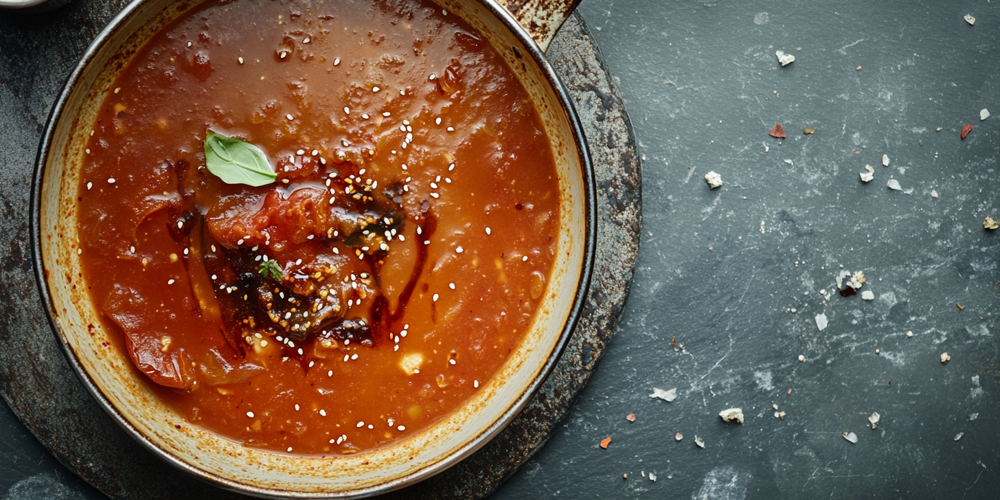 Caramelized Gochujang Tomato Soup