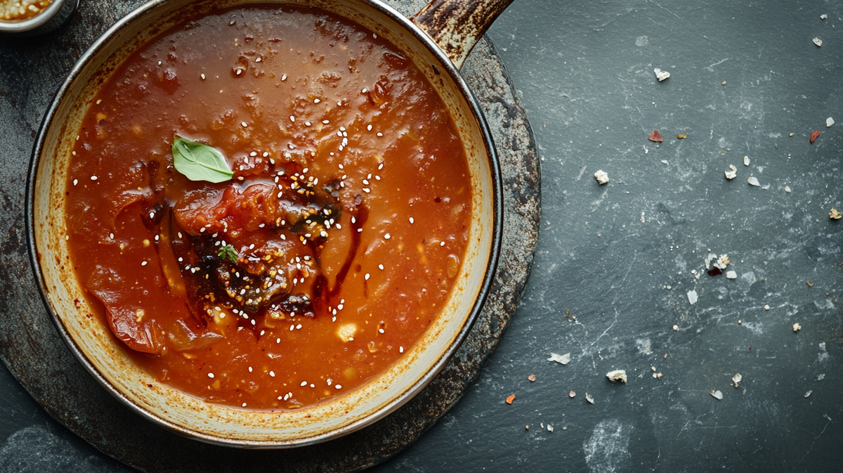 Caramelized Gochujang Tomato Soup