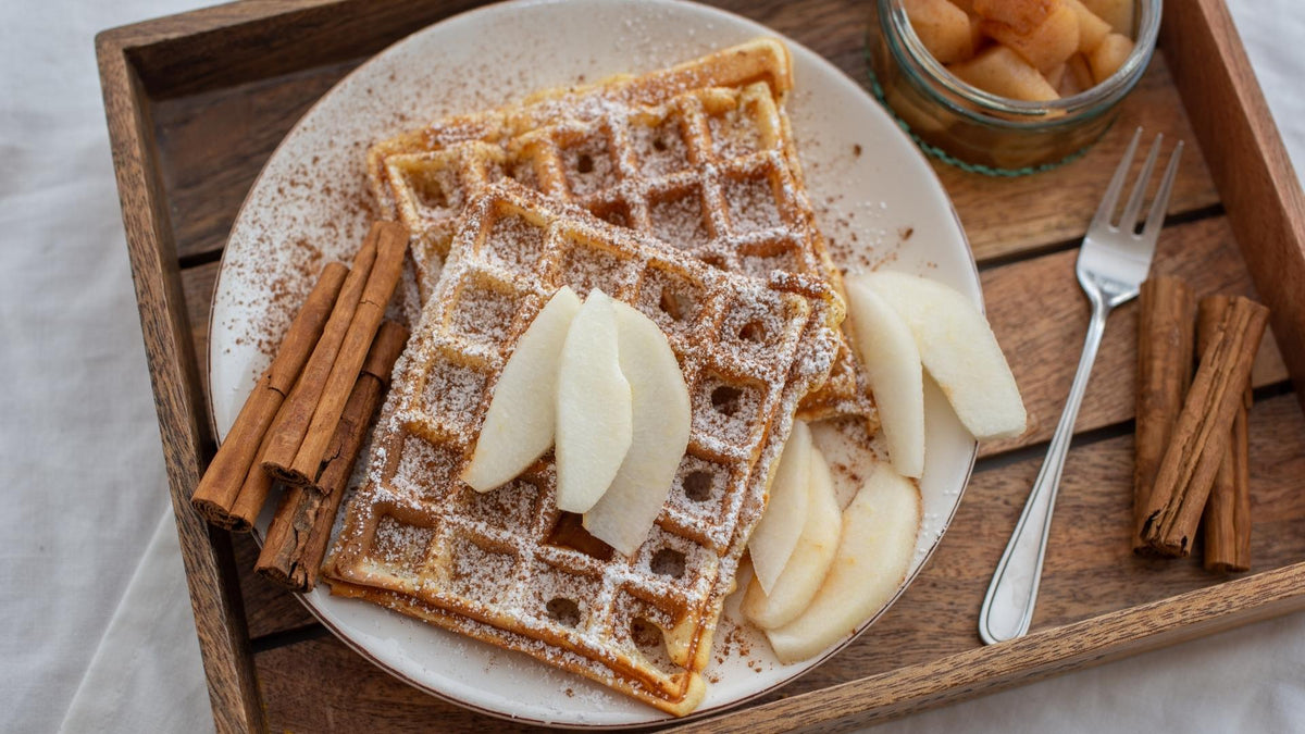 Coconut Flour Cinnamon Paleo Waffles (Gluten Free, Dairy Free, Sugar Free)