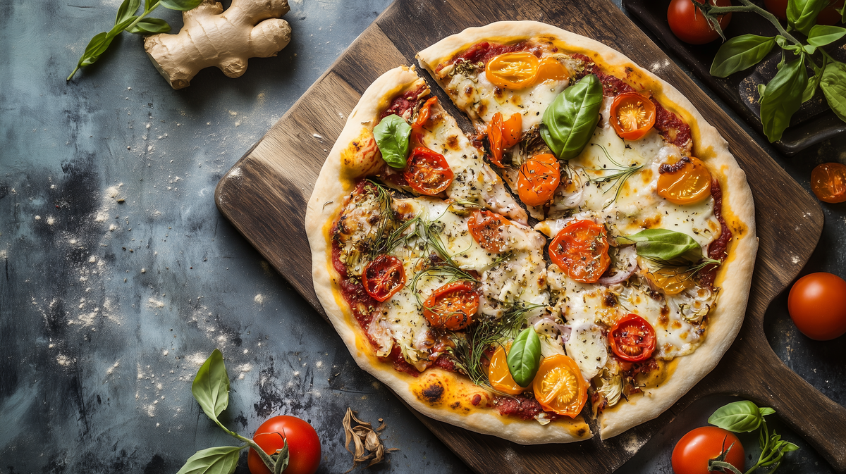 Charred Sun Gold Tomato and Fennel Pizza