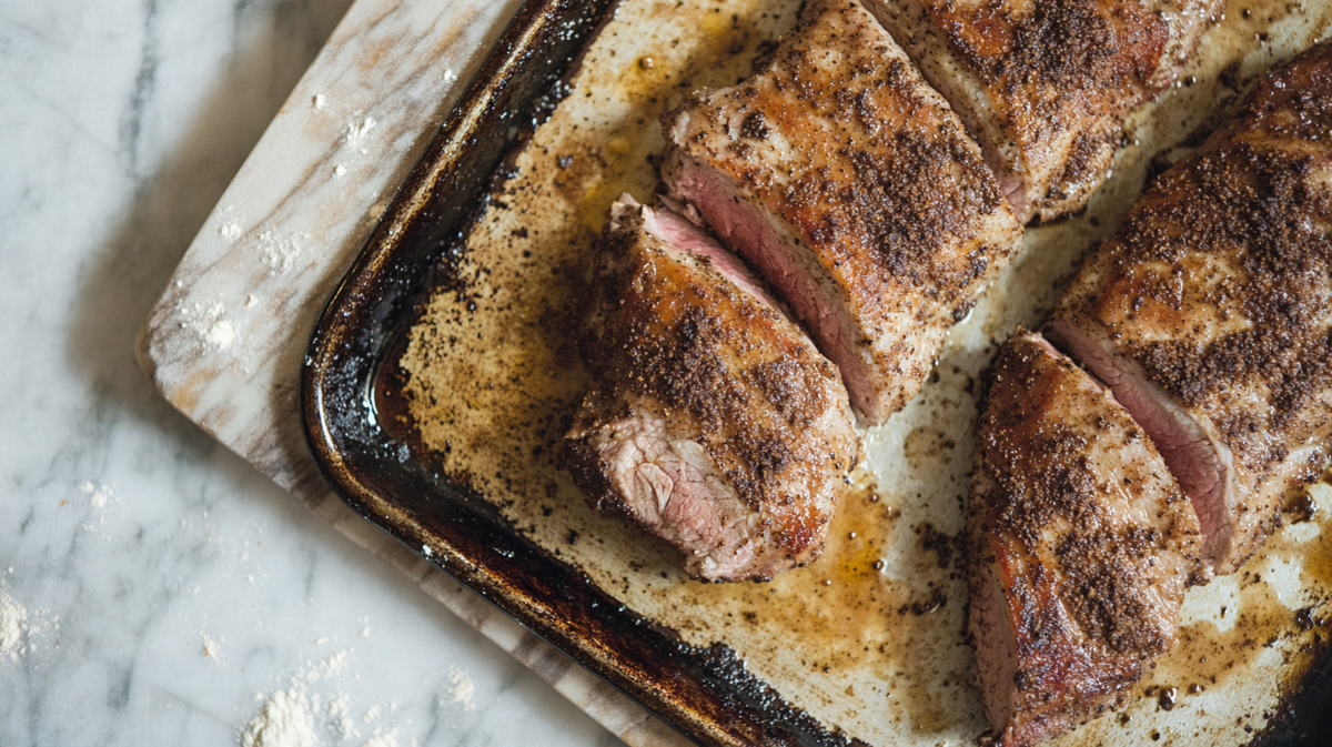 Coffee-Rubbed Pork Tenderloin Sheet Pan
