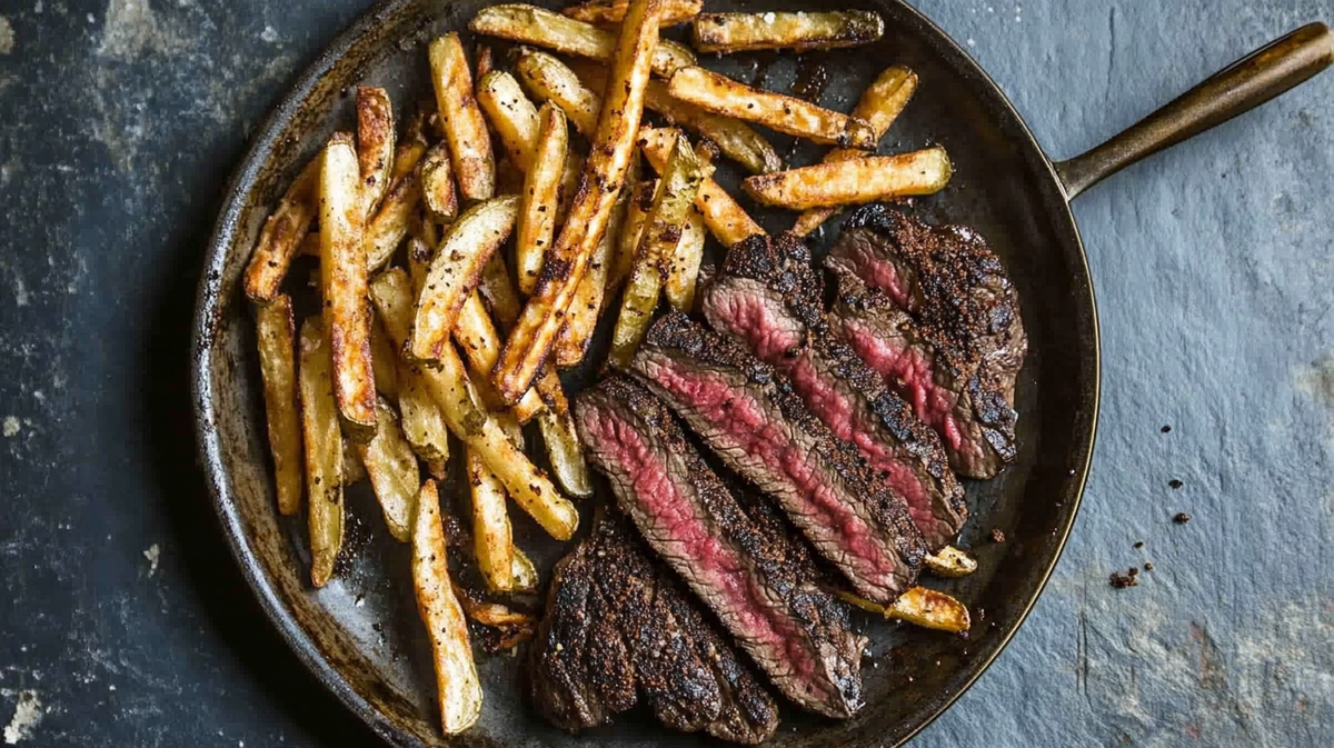 Coffee-Rubbed Steak Frites