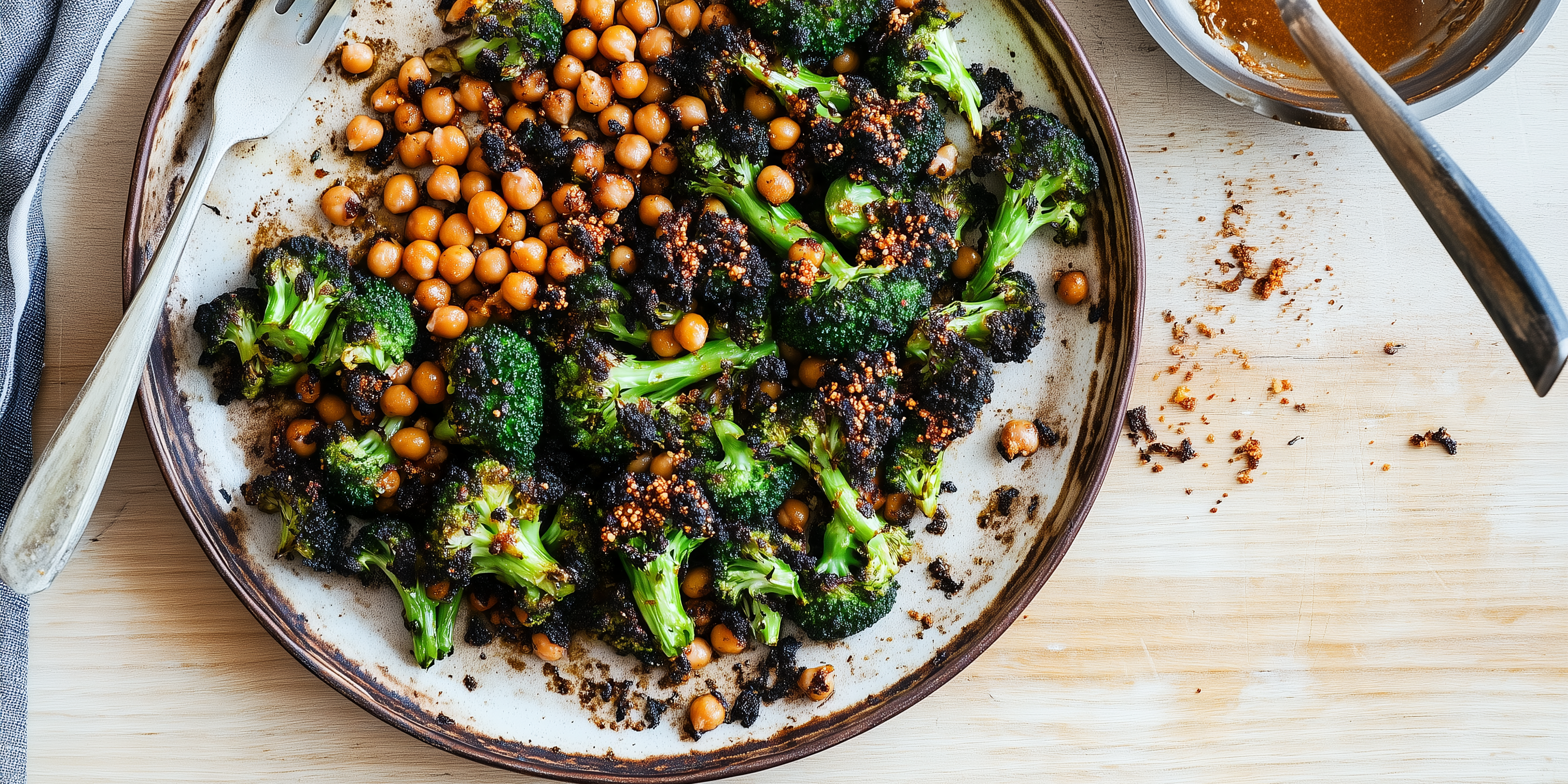 Crispiest Chickpeas & Charred Broccoli with Gochugaru