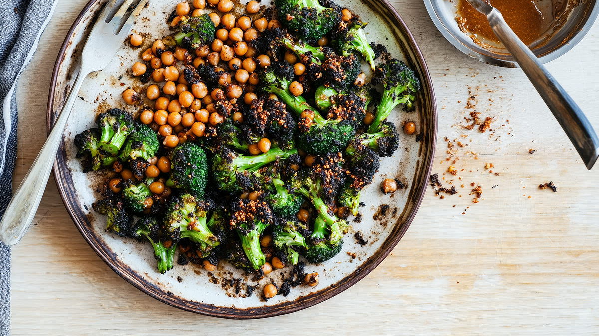 Crispiest Chickpeas & Charred Broccoli with Gochugaru