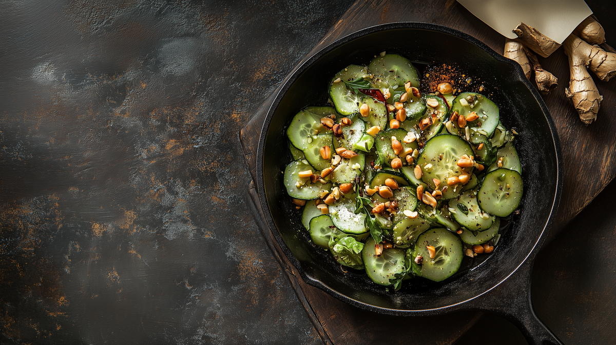 Cucumber Salad with Roasted Peanuts and Chile