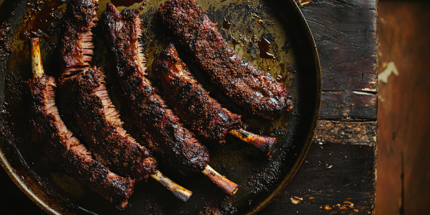 Grilled Baby Backs with Coffee-Ancho Rub