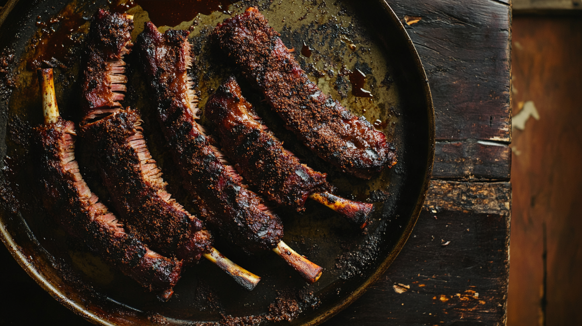 Grilled Baby Backs with Coffee-Ancho Rub