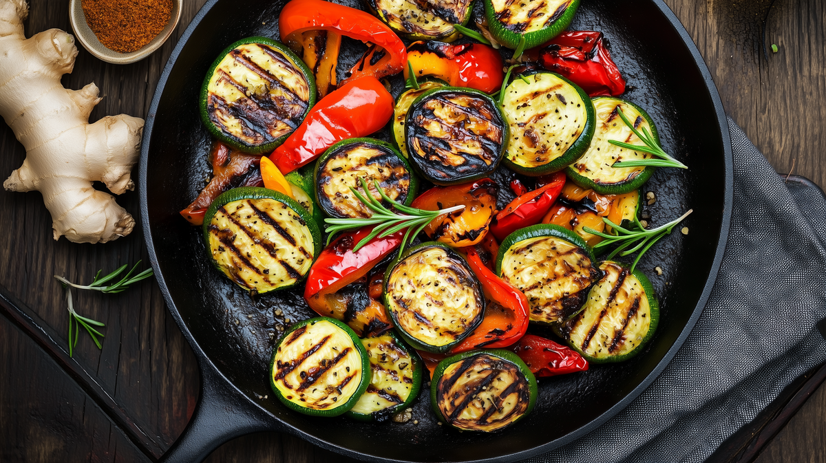 Grilled Zucchini & Peppers with Tuscan Rub