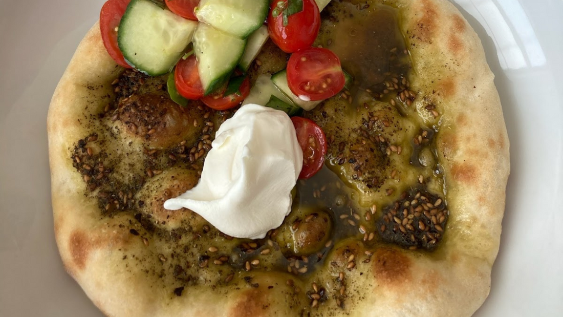 Grilled Flatbread with Olive Oil and Za'atar - Collected Foods