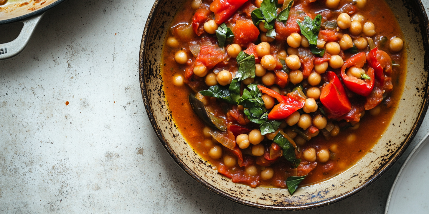 Harissa Chickpea & Pepper Stew