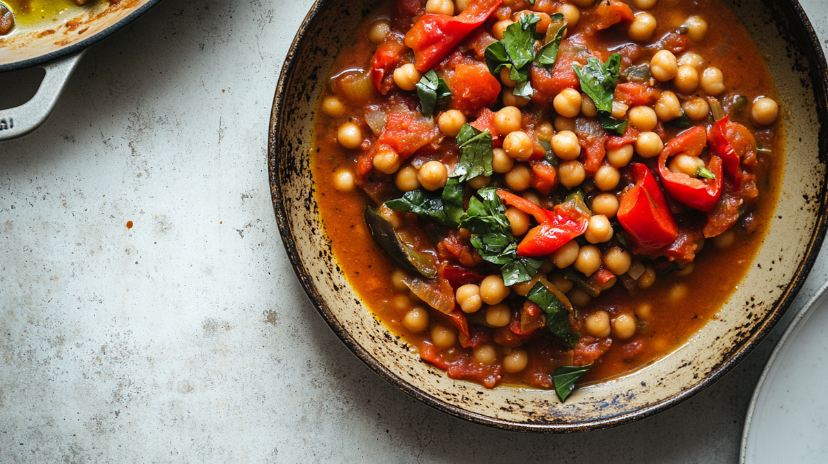 Harissa Chickpea & Pepper Stew