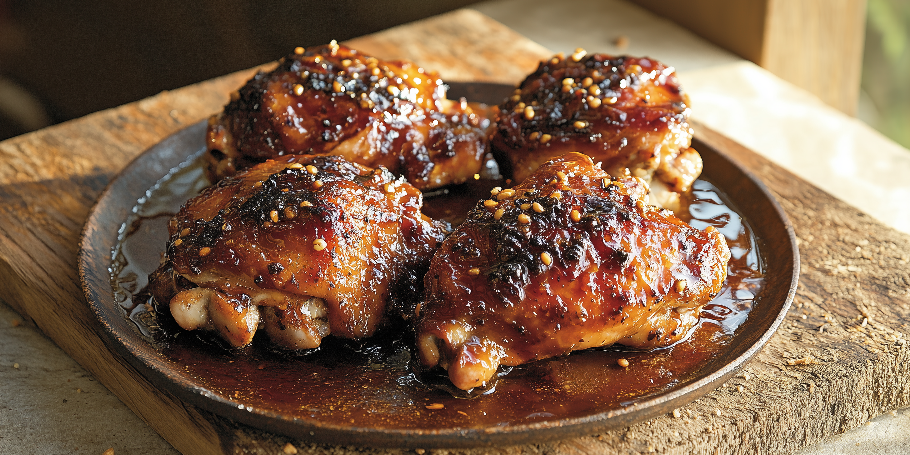 Harissa Honey Glazed Chicken Thighs