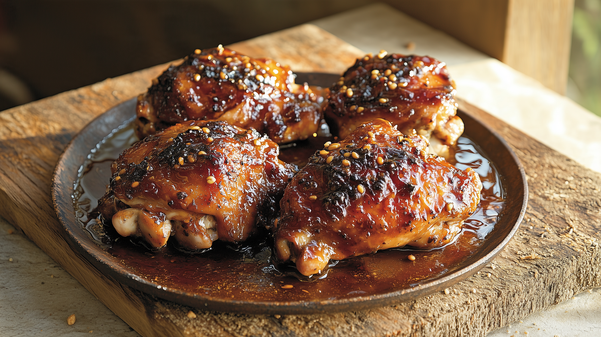 Harissa Honey Glazed Chicken Thighs