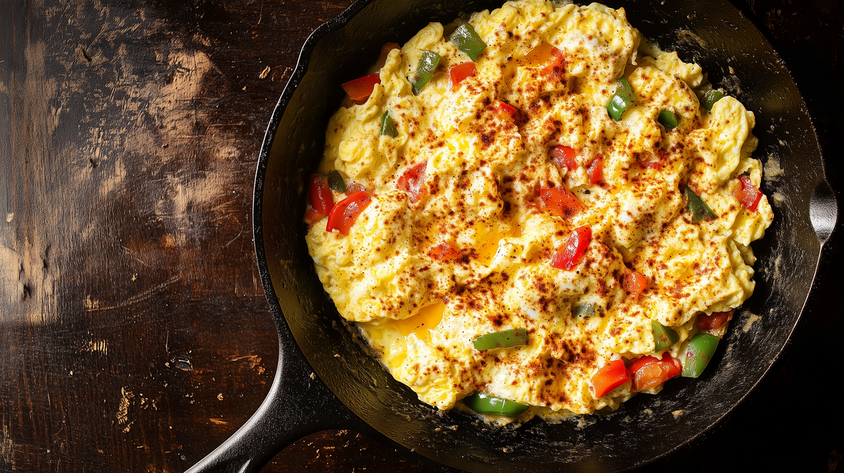 Harissa Scrambled Eggs or Breakfast Hash