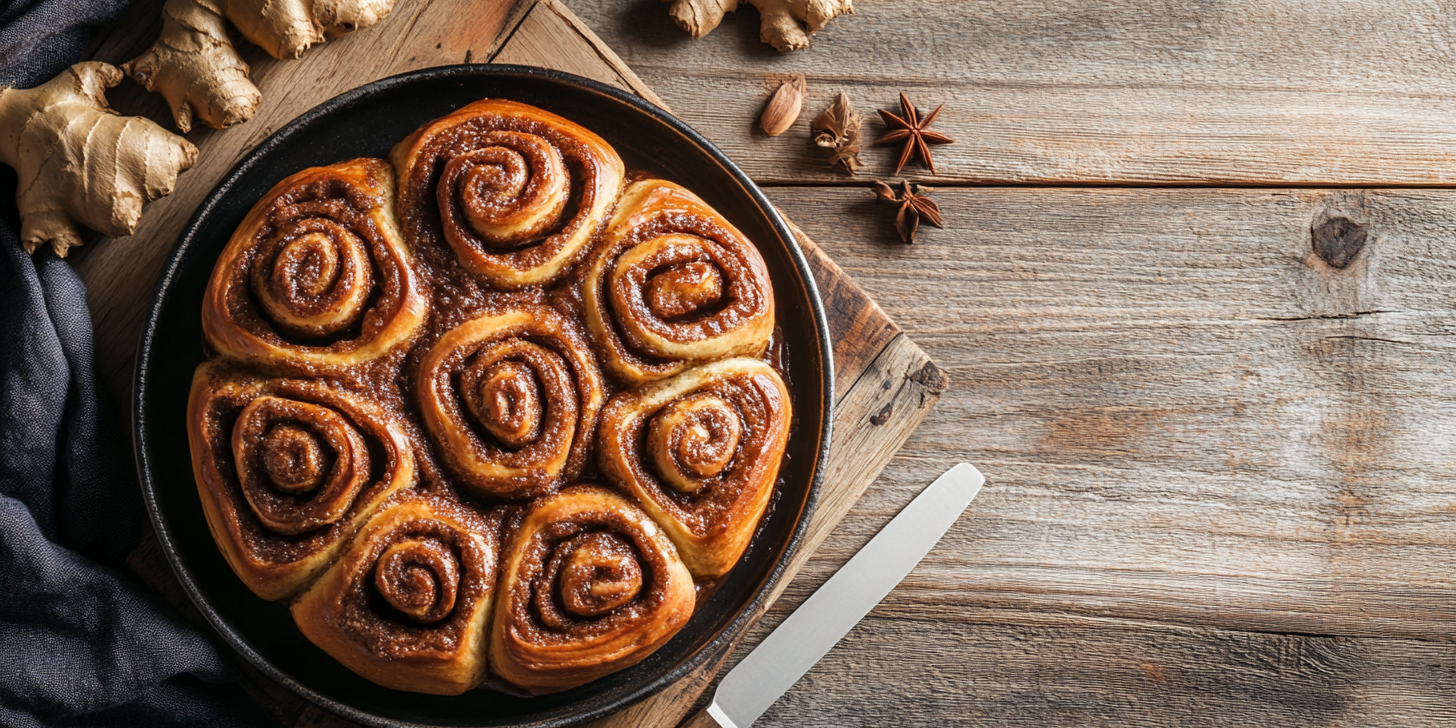 Homemade Cinnamon Rolls with Speculoos Filling