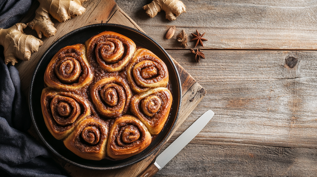 Homemade Cinnamon Rolls with Speculoos Filling