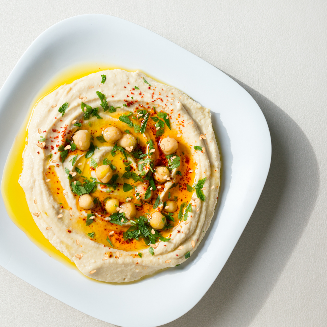 Hummus with Sesame Seeds (No Tahini)