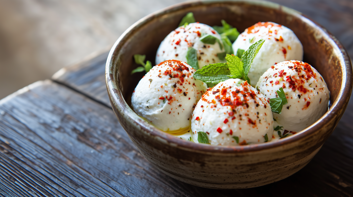 Labneh Balls Rolled in Aleppo