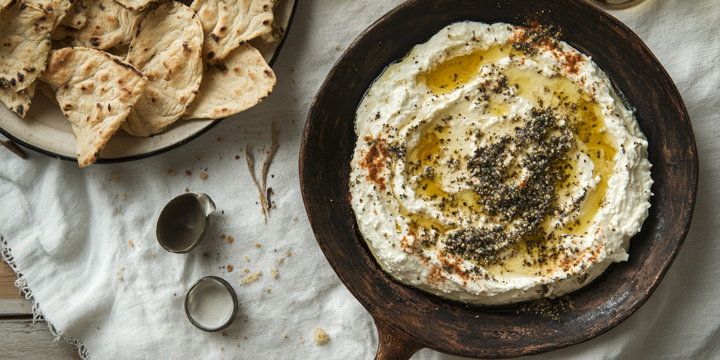 Labneh Dip with Za’atar Lavash Chips