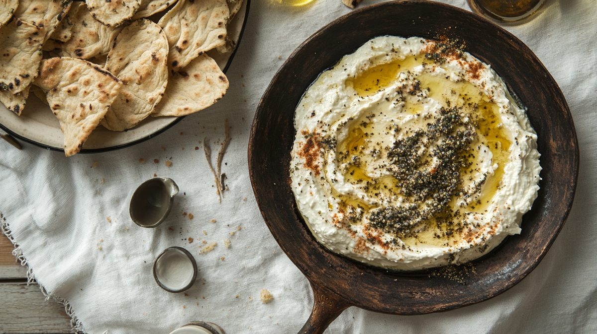 Labneh Dip with Za’atar Lavash Chips