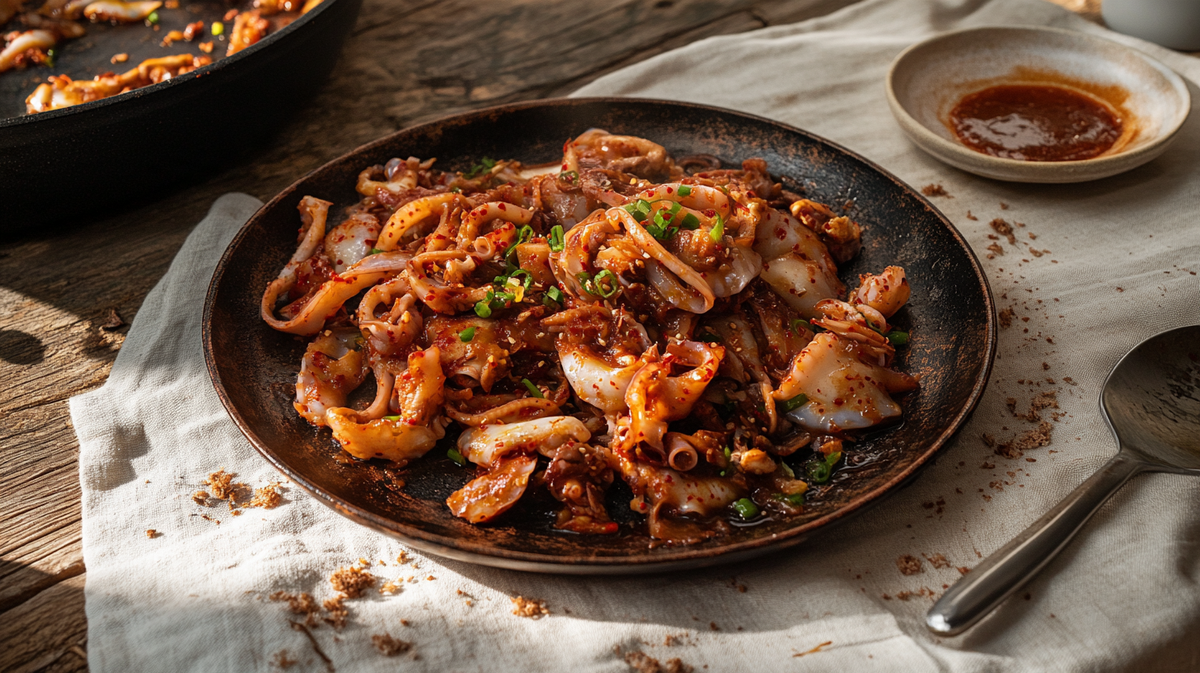 Ojingeo-Bokkeum (Spicy Stir-Fried Squid)