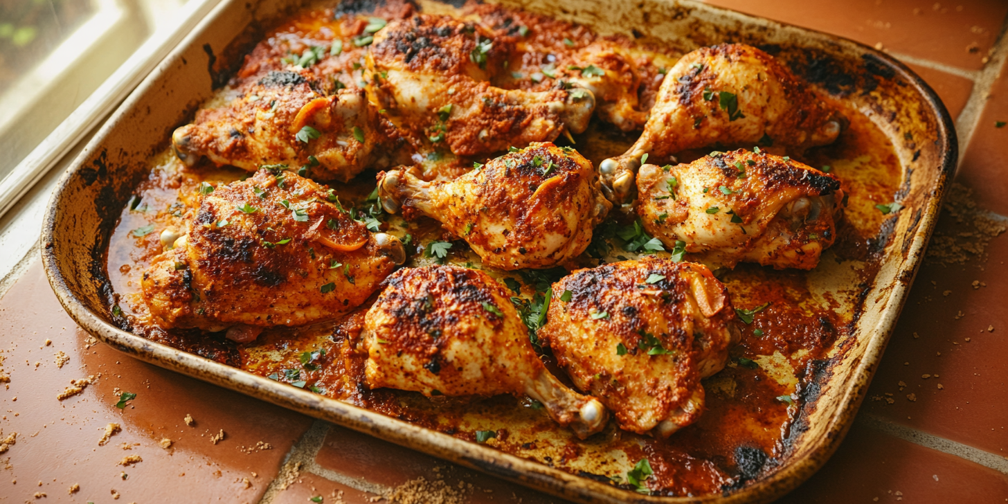 Orange Harissa Chicken Traybake with Harissa