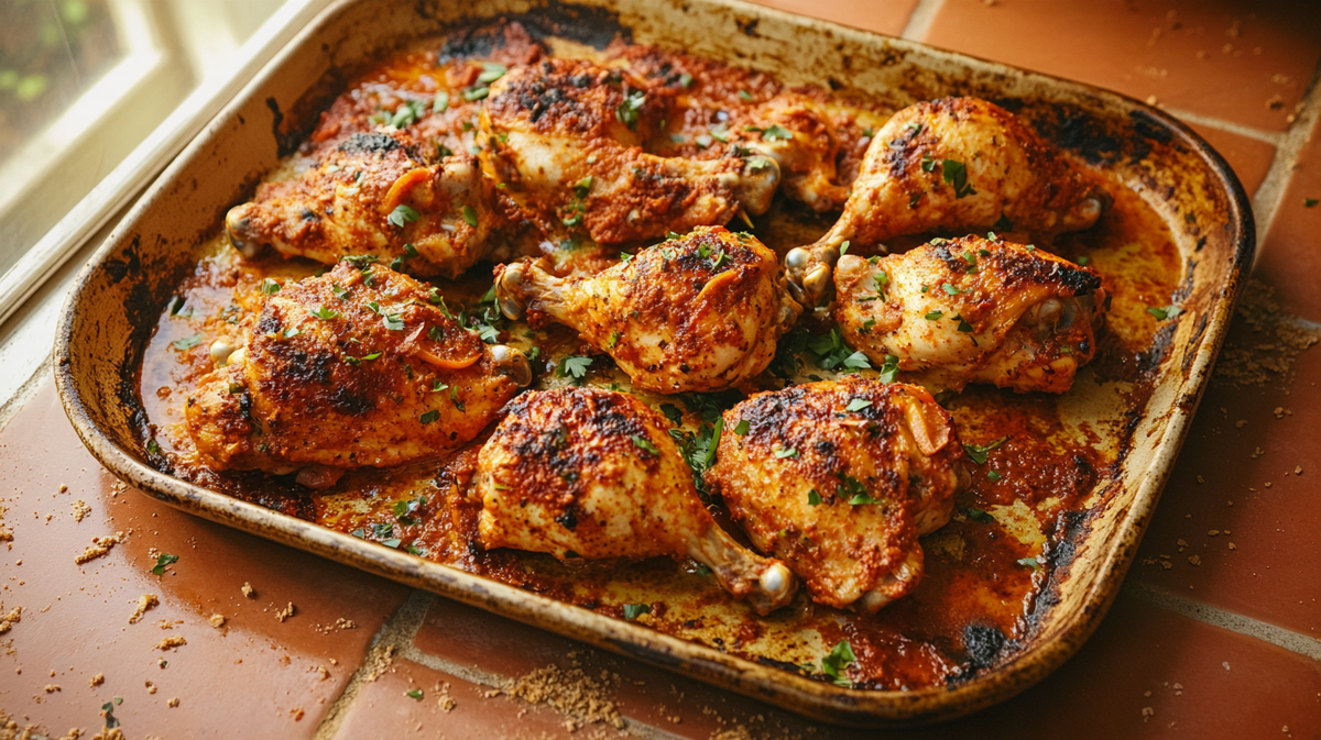 Orange Harissa Chicken Traybake with Harissa