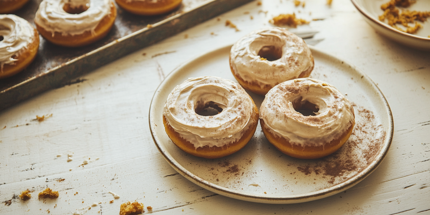 Pumpkin Donuts with Spiced Buttercream