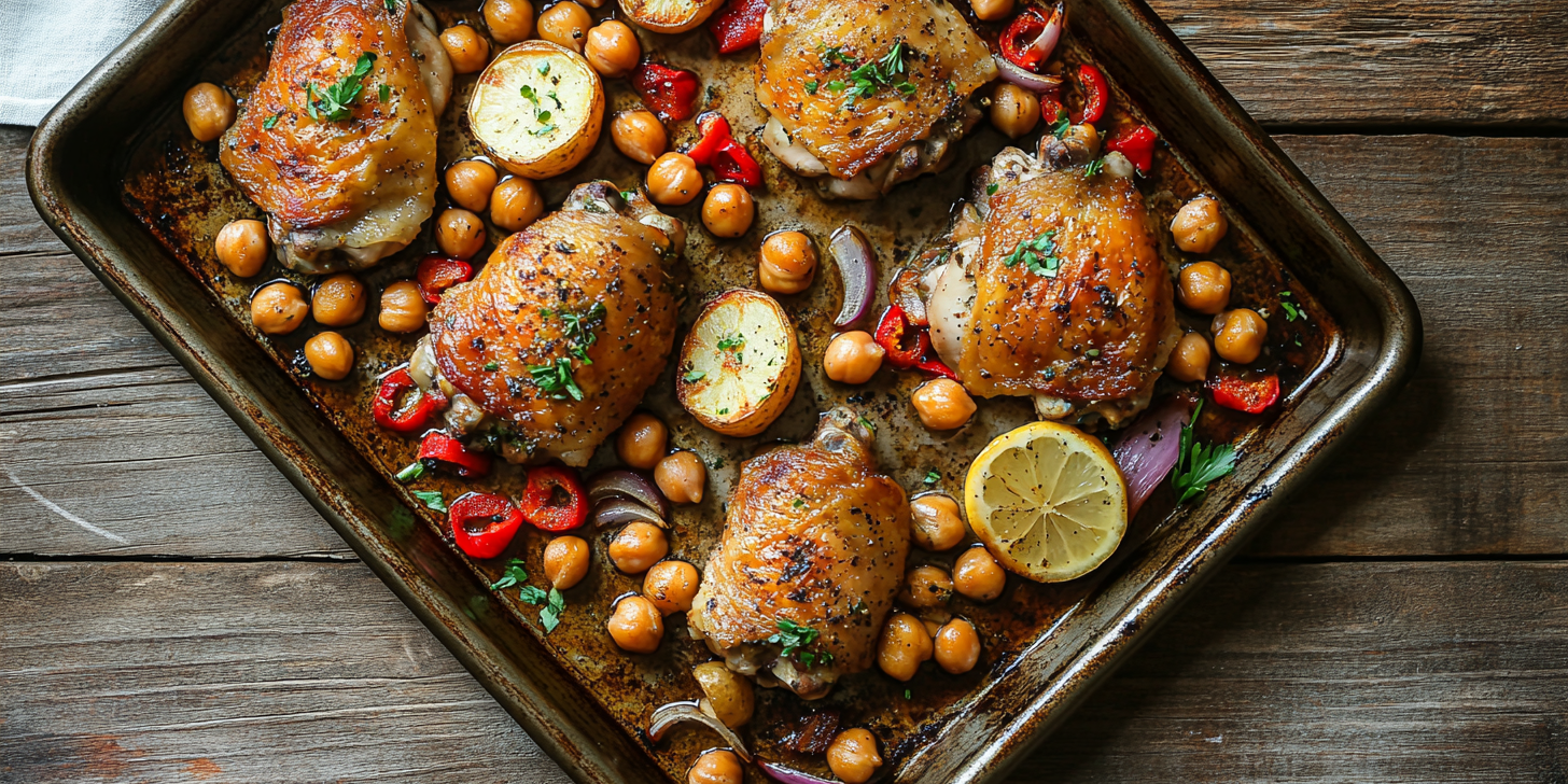 Ras El Hanout Chicken and Chickpea Tray Bake