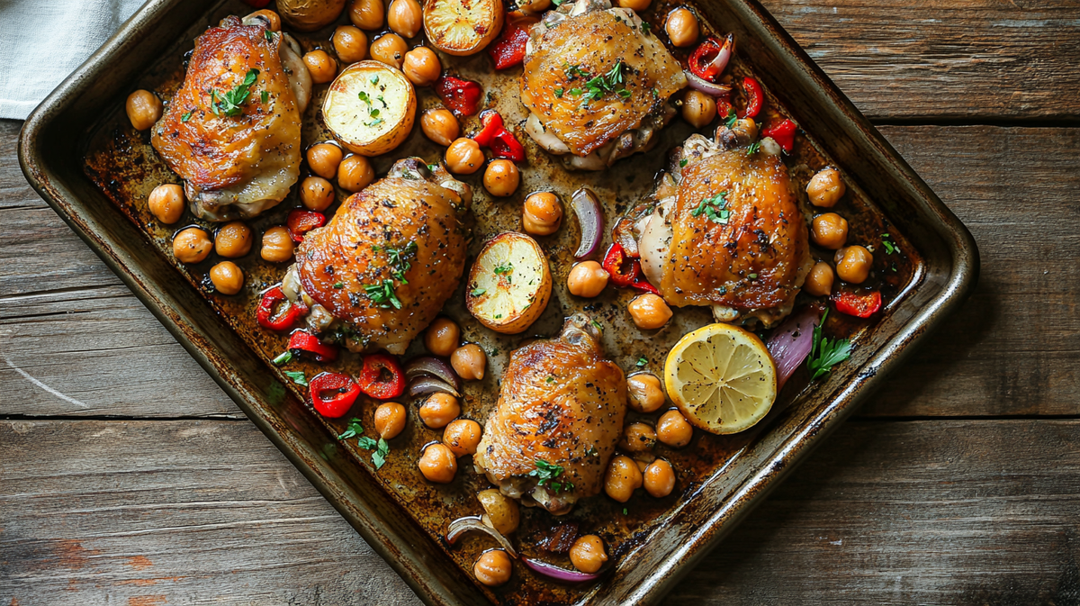 Ras El Hanout Chicken and Chickpea Tray Bake