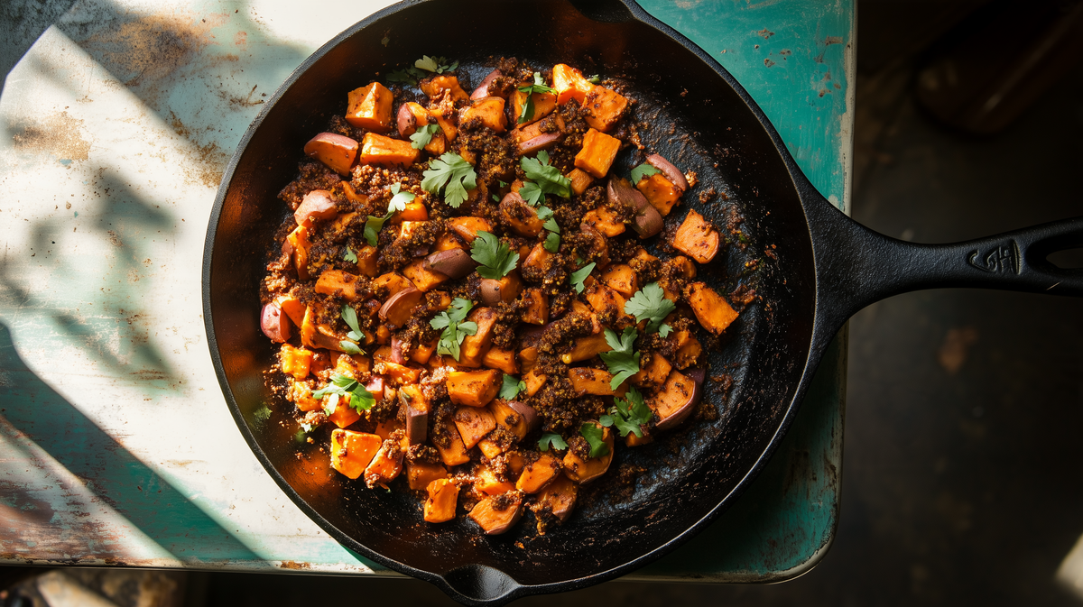 Ras El Hanout Loaded Sweet Potatoes