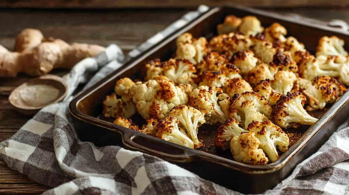 Ras El Hanout Roasted Cauliflower with Tahini