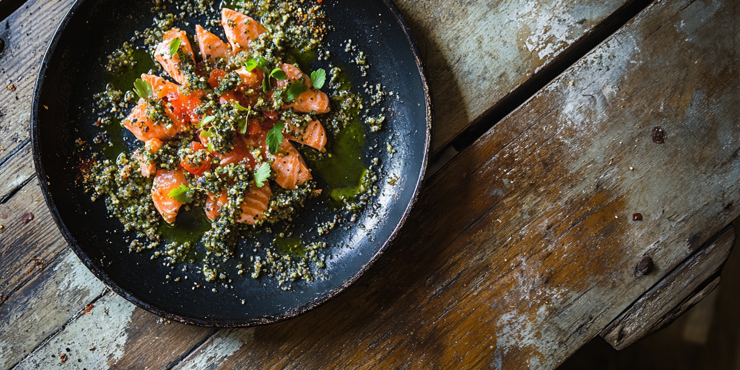 Salmon Crudo with Za’atar