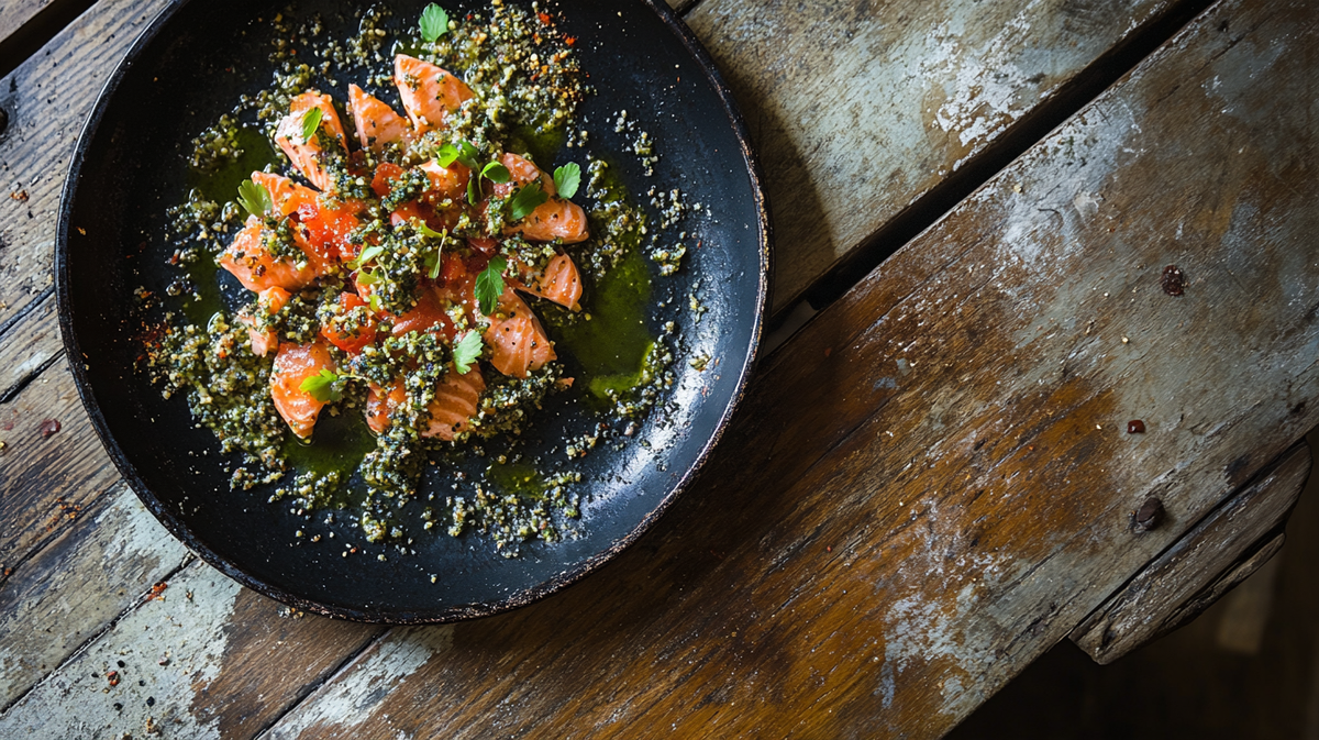 Salmon Crudo with Za’atar
