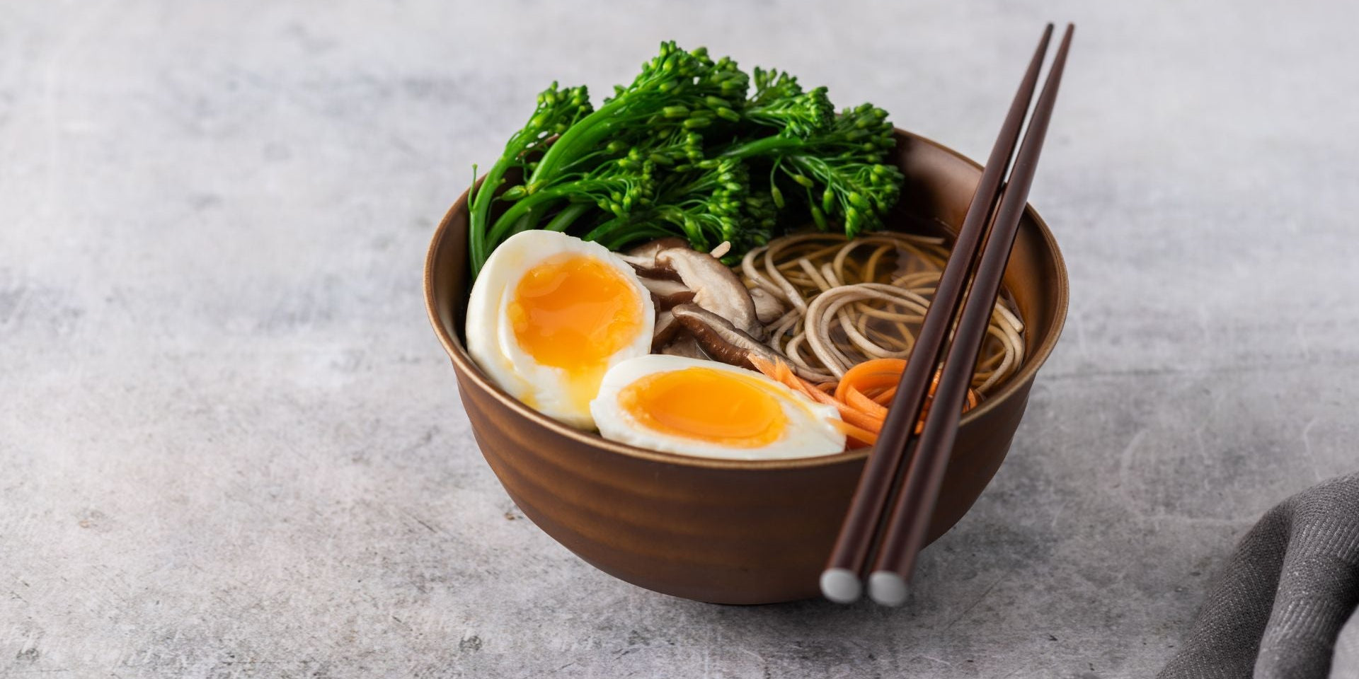 Soba Noodles with Chile, Baby Broccoli and a Fried Egg