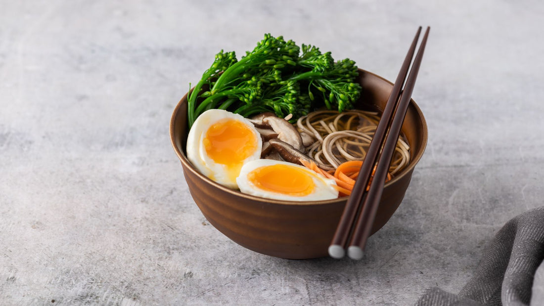 Soba Noodles with Chile, Baby Broccoli and a Fried Egg