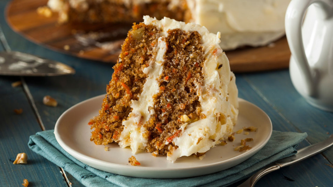 Spiced Pistachio Carrot Cake with Brown Butter Frosting