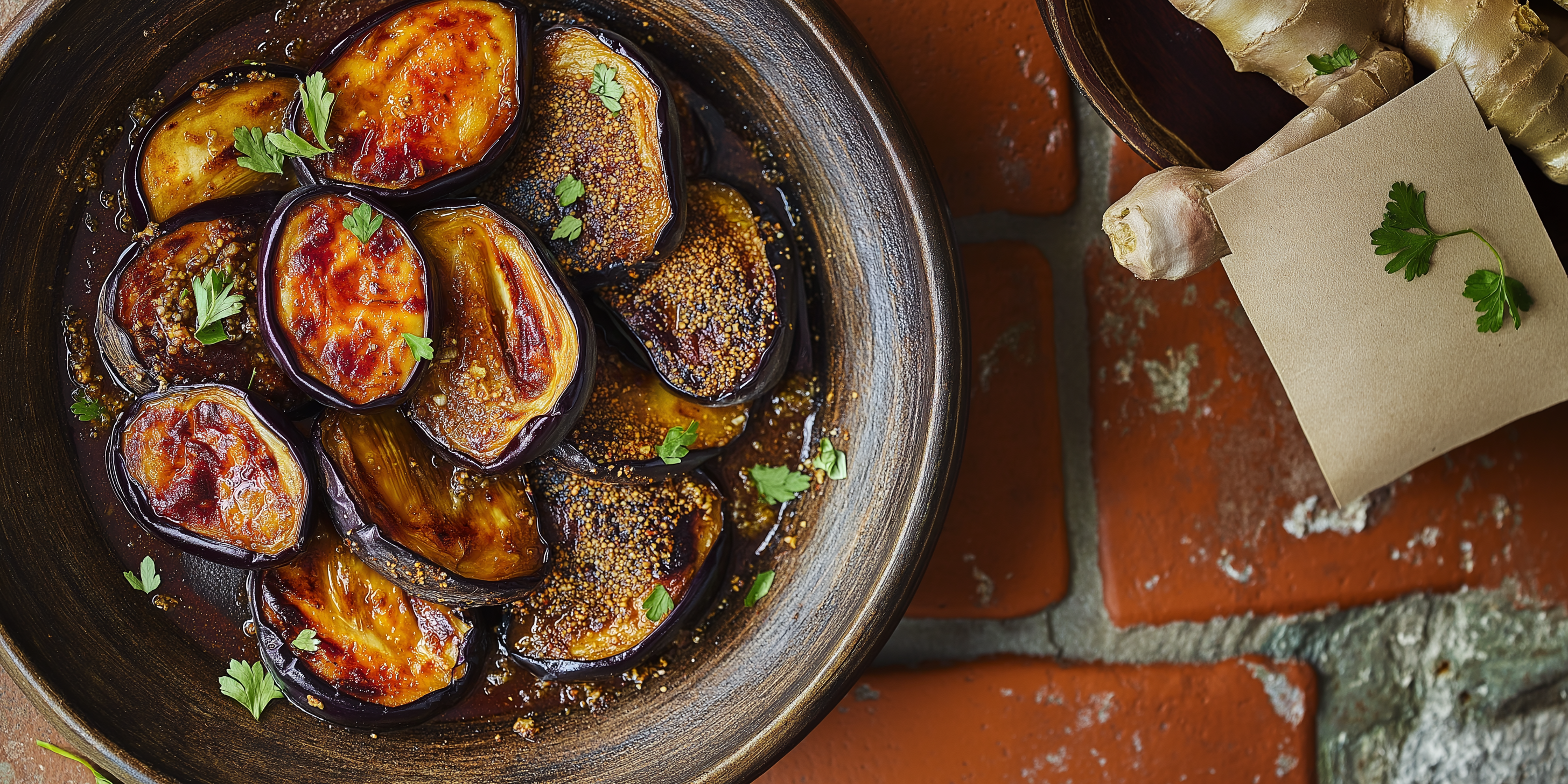 Spicy Miso Tahini Eggplant with Aleppo