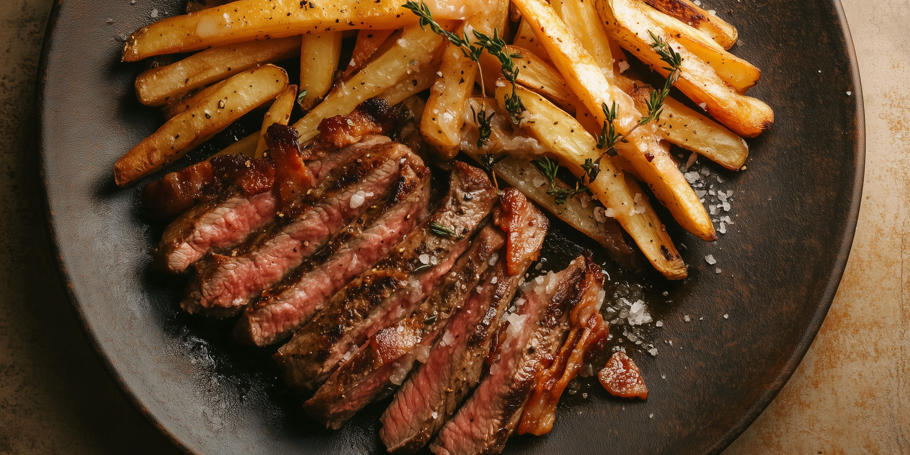 Steak Frites, Bacon-Salted Fries