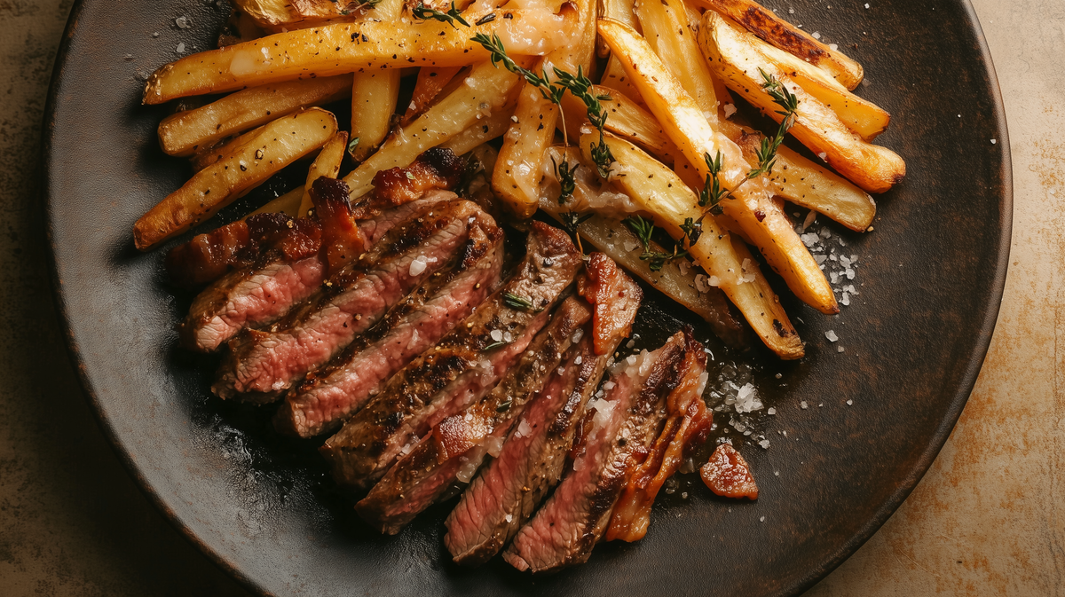 Steak Frites, Bacon-Salted Fries