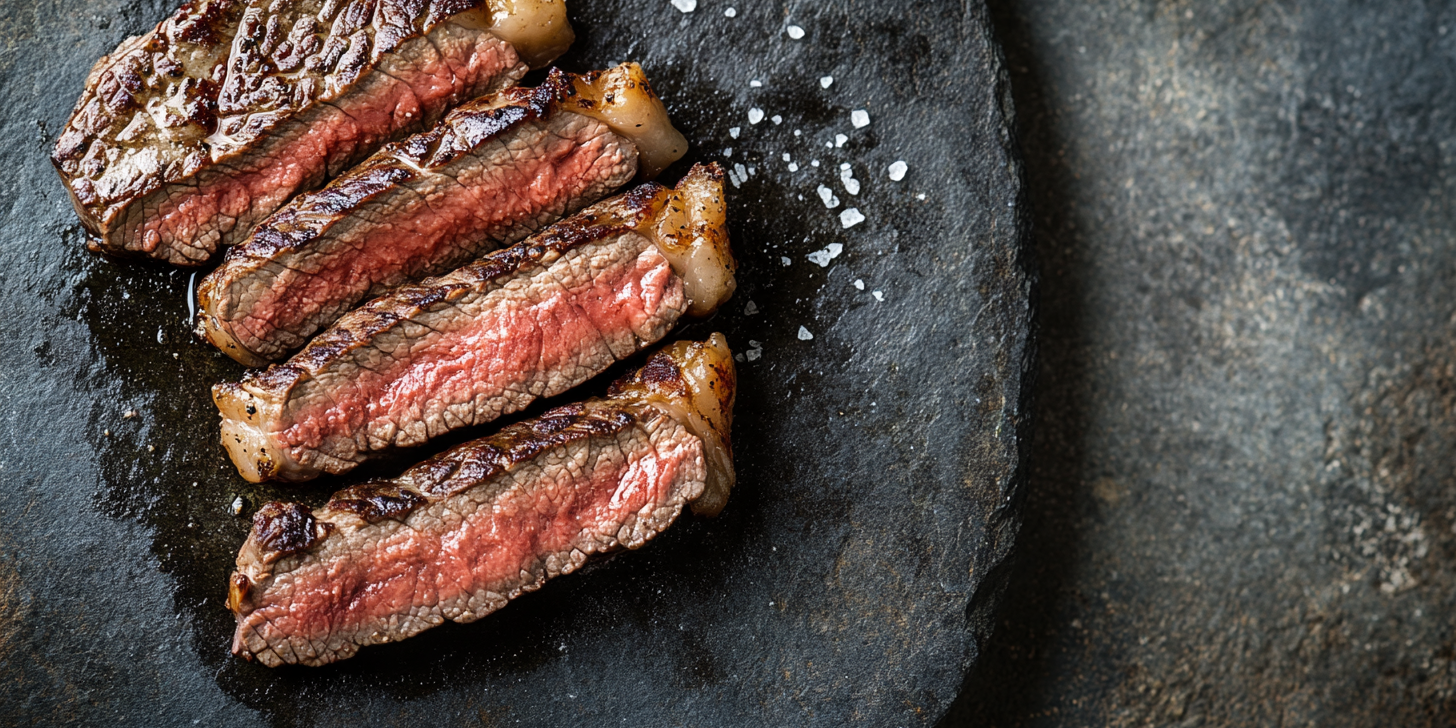 Strip Steak Finished with Bacon Salt