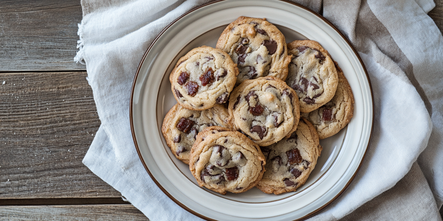 Sweet-Salty Chocolate Chip Cookies, Bacon Flake