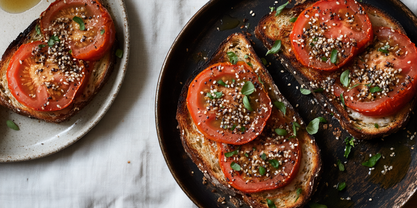 Tomato Toast with Aleppo & Sesame