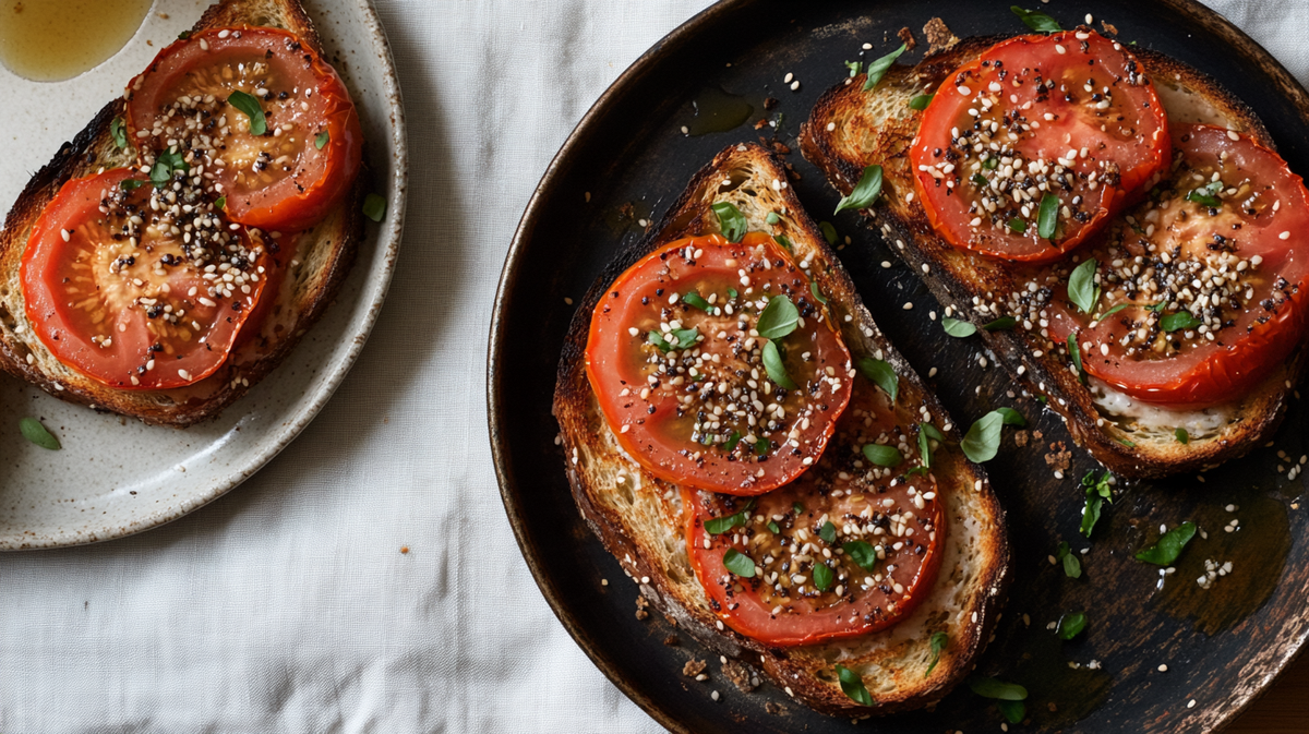 Tomato Toast with Aleppo & Sesame