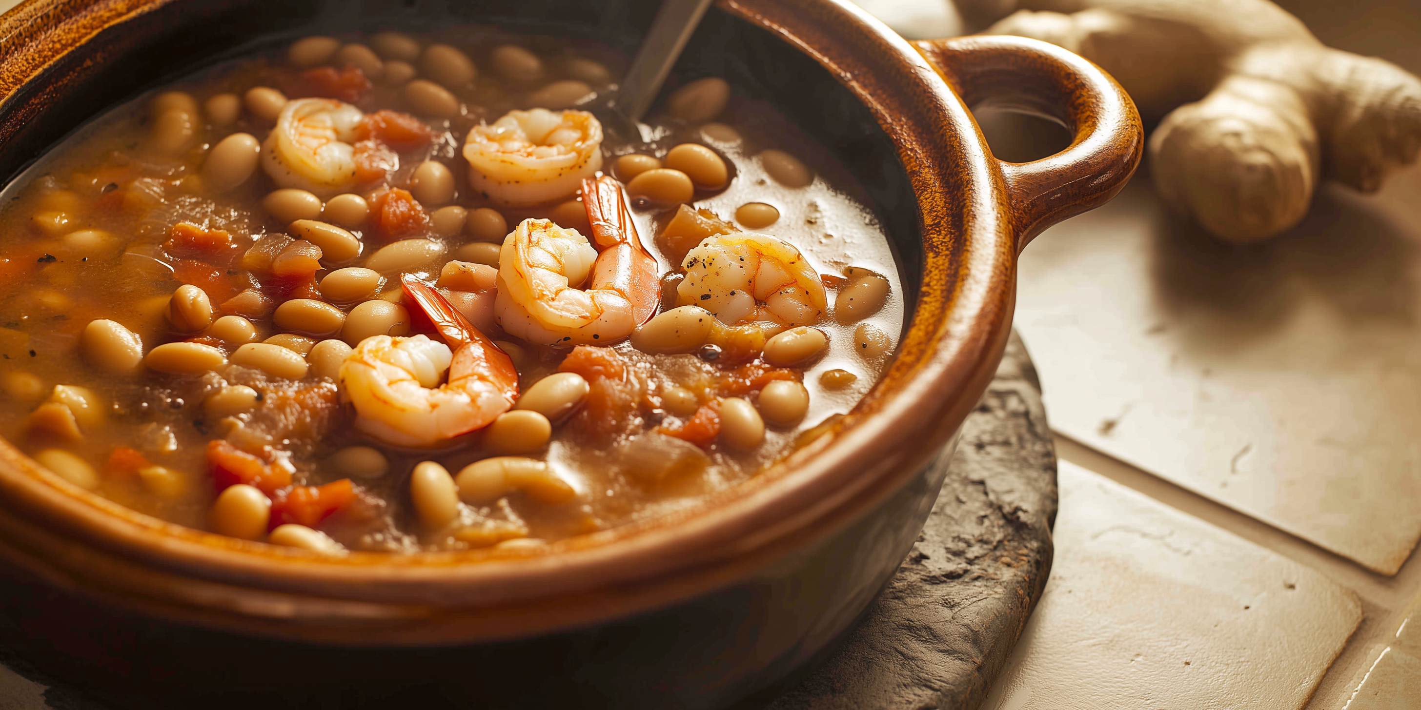 Tuscan Bean Soup with Shrimp
